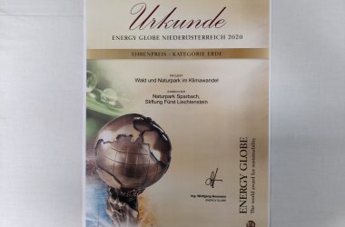 Energy Globe Award 2020, © Naturpark Sparbach/Käfer